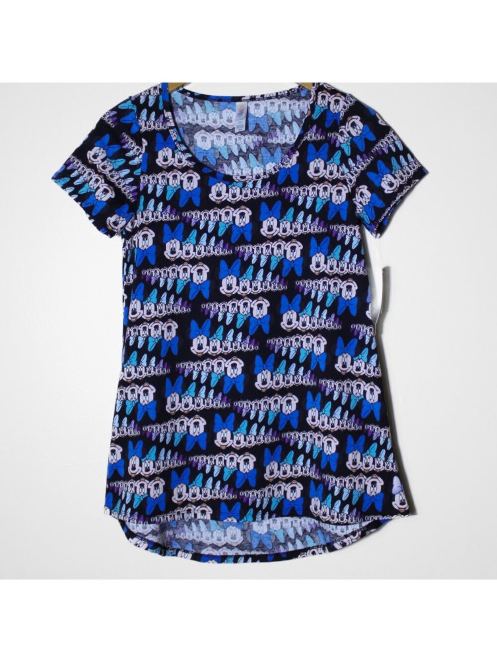 Disney LulaRoe Classic T XXS Minnie Mouse Print Top Shirt Relaxed Fit Blue